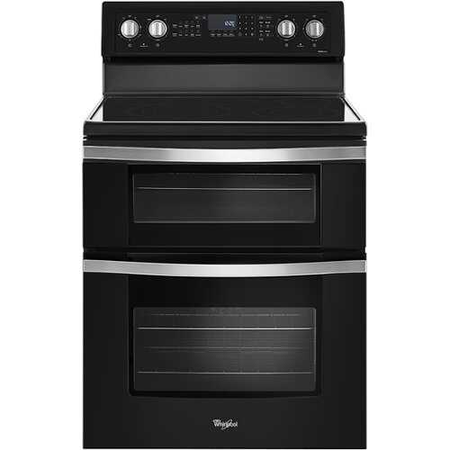 Rent to own Whirlpool - 6.7 Cu. Ft. Self-Cleaning Freestanding Double Oven Electric Convection Range - Black