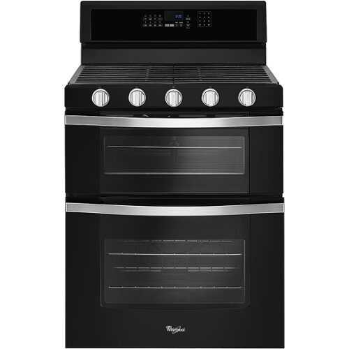 Rent to own Whirlpool - 6.0 Cu. Ft. Self-Cleaning Freestanding Double Oven Gas Convection Range - Black