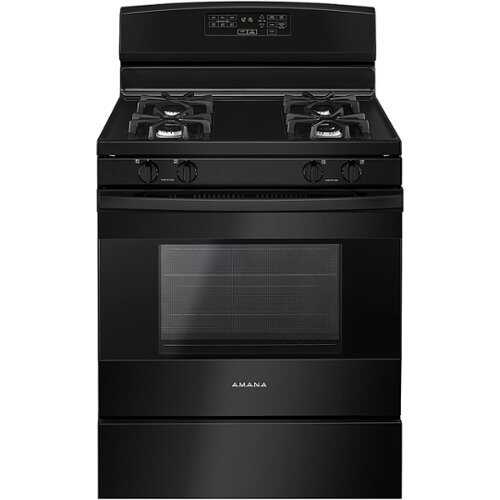 Rent to own Amana - 5.0 Cu. Ft. Self-Cleaning Freestanding Gas Range - Black