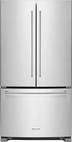 Rent to own KitchenAid - 20 Cu. Ft. French Door Counter-Depth Refrigerator - Stainless Steel