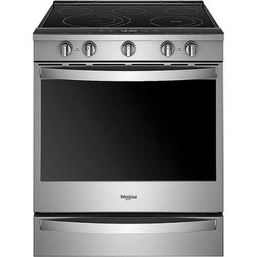 Rent to own Whirlpool - 6.4 Cu. Ft. Slide-In Electric Convection Range with Self-Cleaning with Air Fry with Connection - Stainless Steel