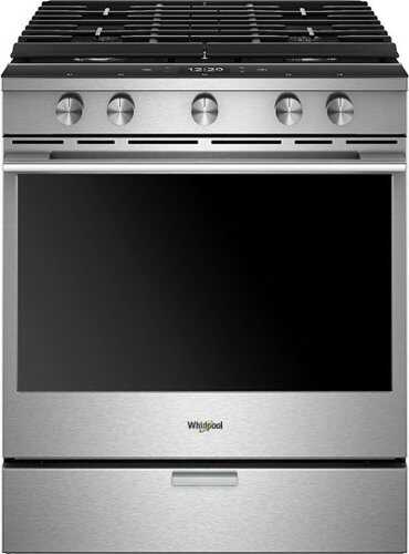 Rent to own Whirlpool - 5.8 Cu. Ft. Self-Cleaning Slide-In Gas Convection Range - Stainless Steel