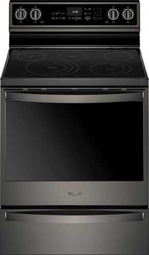 Rent to own Whirlpool - 6.4 Cu. Ft. Freestanding Electric Convection Range with Self-Cleaning - Black Stainless Steel