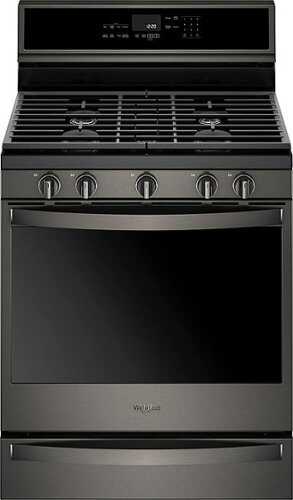 Rent to own Whirlpool - 5.8 Cu. Ft. Freestanding Gas Convection Range with Self-Cleaning - Black Stainless Steel