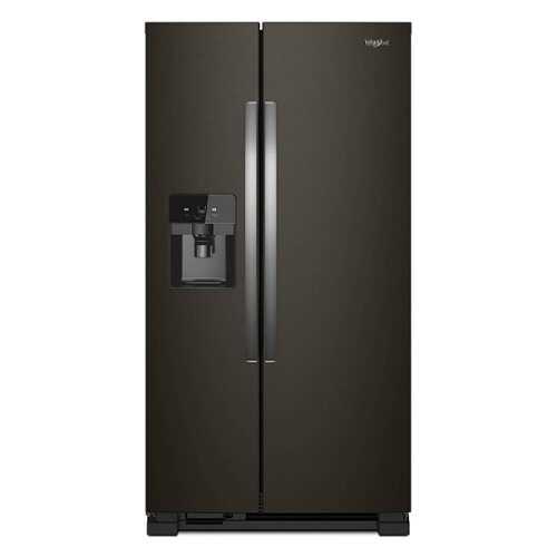 Rent To Own - Whirlpool - 21.4 Cu. Ft. Side-by-Side Refrigerator - Black Stainless Steel