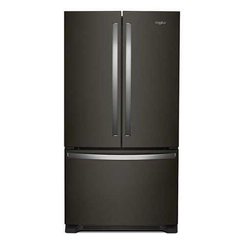 Rent To Own - Whirlpool - 20 cu. ft. French Door Refrigerator with Counter Depth Design - Black Stainless Steel