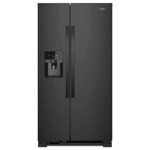 Rent To Own - Whirlpool - 24.6 Cu. Ft. Side-by-Side Refrigerator with Water and Ice Dispenser - Black