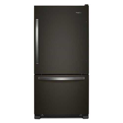 Rent To Own - Whirlpool - 22 Cu. Ft. Bottom-Freezer Refrigerator with SpillGuard Glass Shelves - Black Stainless Steel