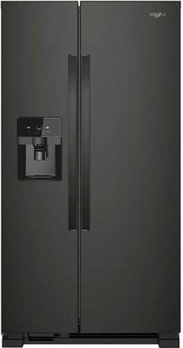 Rent To Own - Whirlpool - 24.5 Cu. Ft. Side-by-Side Refrigerator - Black Stainless Steel