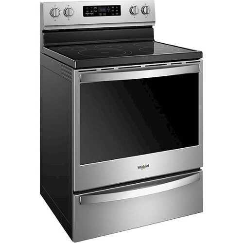 Rent to own Whirlpool - 6.4 Cu. Ft. Self-Cleaning Freestanding Electric Convection Range - Stainless Steel