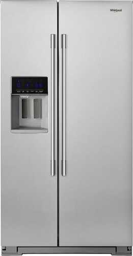 Rent To Own - Whirlpool - 20.6 Cu. Ft. Side-by-Side Counter-Depth Refrigerator - Stainless Steel