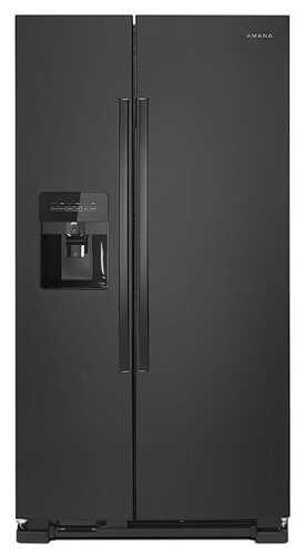 Rent to own Amana - 21.4 Cu. Ft. Side-by-Side Refrigerator - Black