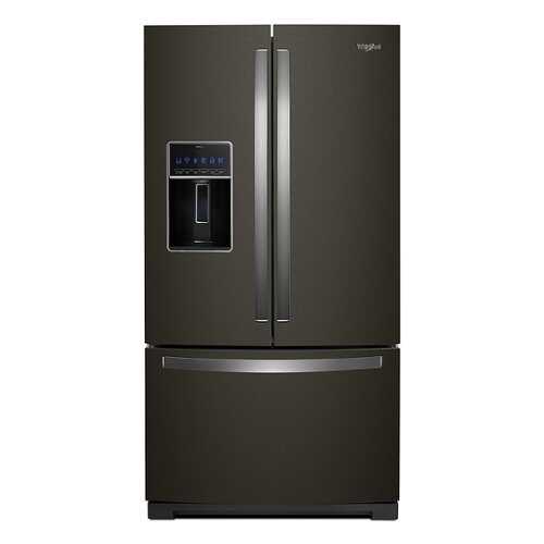 Rent To Own - Whirlpool - 27 Cu. Ft. French Door Refrigerator with Platter Pocket - Black Stainless Steel