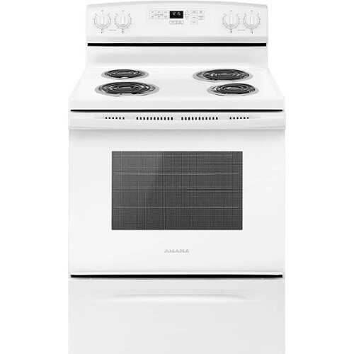 Rent to own Amana - 4.8 Cu. Ft. Self-Cleaning Freestanding Electric Range - White