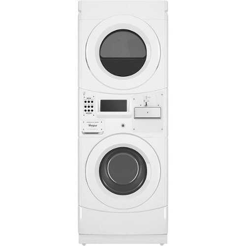 Rent to own Whirlpool - 3.1 Cu. Ft. Front Load Washer and 6.7 Cu. Ft. Gas Dryer with Space Saving Configuration - White