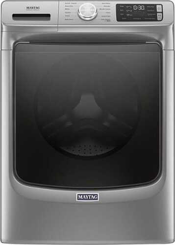 Rent to own Maytag - 4.8 Cu. Ft. High Efficiency Stackable Front Load Washer with Steam and Fresh Hold - Metallic Slate