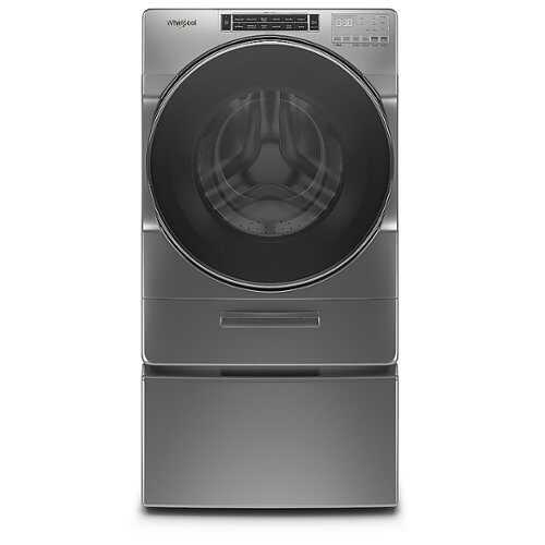 Rent to own Whirlpool - 5.0 Cu. Ft. High Efficiency Stackable Front Load Washer with Steam and Load & Go XL Dispenser - Chrome Shadow