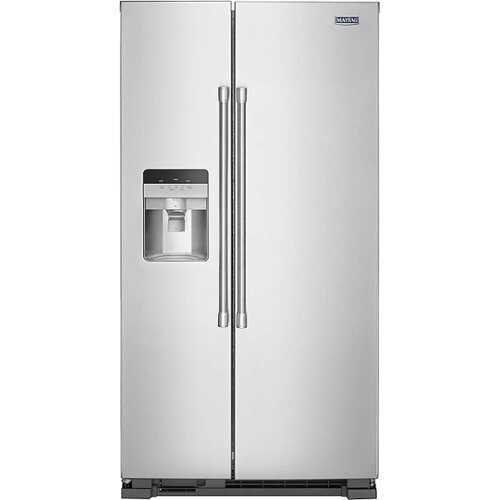 Rent To Own - Maytag - 24.5 Cu. Ft. Side-by-Side Refrigerator - Stainless Steel