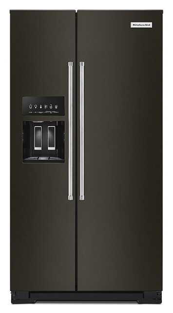 Rent To Own - KitchenAid - 24.8 Cu. Ft. Side-by-Side Refrigerator - Black Stainless Steel