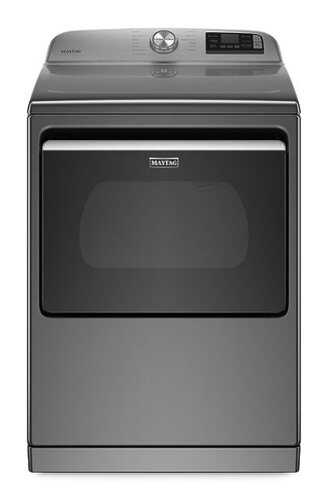 Rent to own Maytag - 7.4 Cu. Ft. Smart Electric Dryer with Steam and Extra Power Button - Metallic Slate