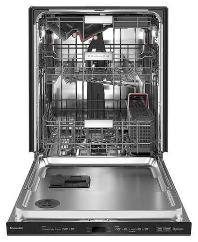 Rent to own KitchenAid - Top Control Built-In Dishwasher with Stainless Steel Tub, FreeFlex Third Rack, LED Interior Lighting, 44dBA - Black Stainless Steel