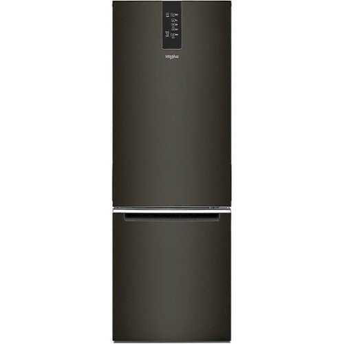 Rent To Own - Whirlpool - 12.7 Cu. Ft. Garage Ready Bottom-Freezer Counter-Depth Refrigerator - Black Stainless Steel