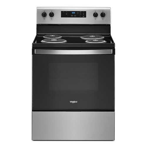 Rent to own Whirlpool - 4.8 Cu. Ft. Freestanding Electric Range with Keep Warm Setting - Stainless Steel