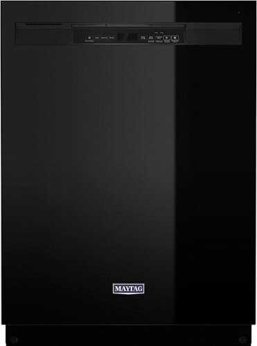 Rent to own Maytag - 24" Front Control Built-In Dishwasher with Stainless Steel Tub, Dual Power Filtration, 50 dBA - Black