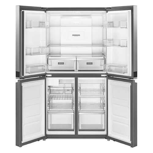 Rent To Own - Whirlpool - 19.4 Cu. Ft. 4-Door French Door Counter-Depth Refrigerator with Flexible Organization Spaces - Stainless Steel