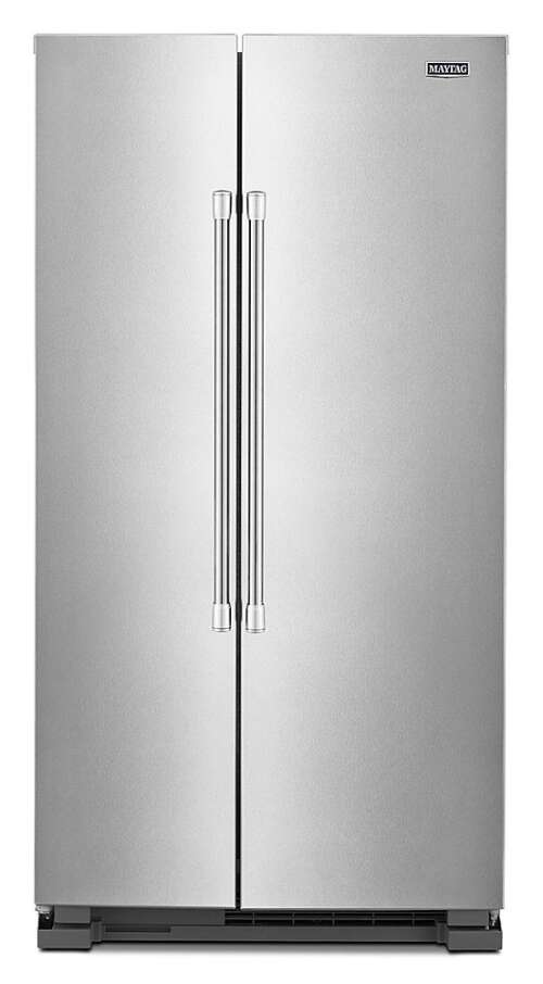 Rent To Own - Maytag - 25 Cu. Ft. Side-by-Side Freestanding Refrigerator, Fingerprint Resistant - Stainless Steel