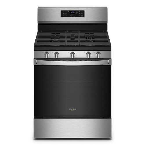 Rent to own Whirlpool - 5.0 Cu. Ft. Gas Burner Range with Air Fry for Frozen Foods - Stainless Steel