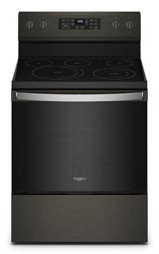 Rent to own Whirlpool - 5.3 Cu. Ft. Freestanding Electric Convection Range with Air Fry - Black Stainless Steel