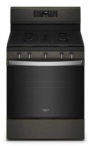 Rent to own Whirlpool - 5.0 Cu. Ft. Gas Burner Range with Air Fry for Frozen Foods - Black Stainless Steel