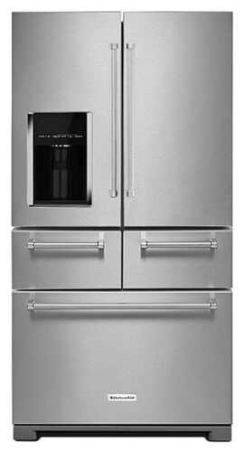 Rent to own KitchenAid - 25.8 Cu. Ft. 5-Door French Door Refrigerator - Stainless Steel