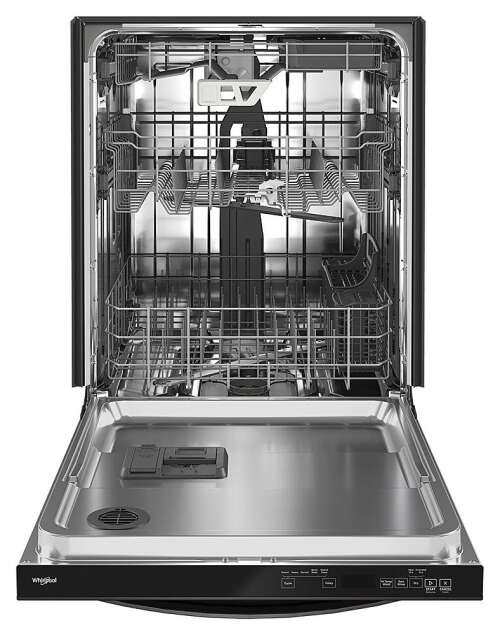 Rent to own Whirlpool - 24" Top Control Built-In Dishwasher with Stainless Steel Tub, Large Capacity & 3rd Rack, 47 dBA - Black Stainless Steel