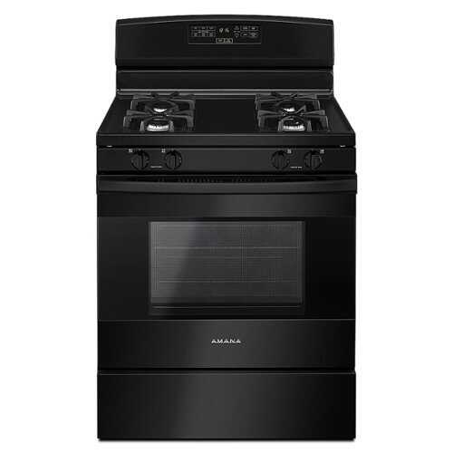 Rent to own Amana - 5.1 Cu. Ft. Freestanding Gas Range with Bake Assist Temps - Black