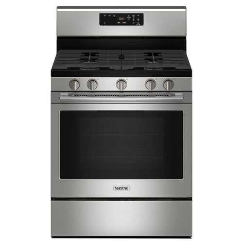 Rent to own Maytag - 5.0 Cu. Ft. Freestanding Gas Range with High Temp Self Clean - Stainless Steel