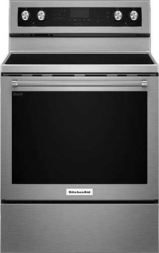 Rent to own KitchenAid - 6.4 Cu. Ft. Self-Cleaning Freestanding Electric Convection Range - Stainless Steel