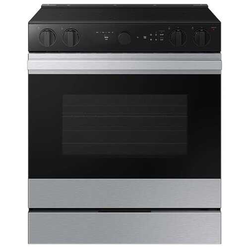 Rent to own Samsung - OPEN BOX Bespoke 6.3 Cu. Ft. Slide-In Electric Range with Air Sous Vide - Stainless Steel