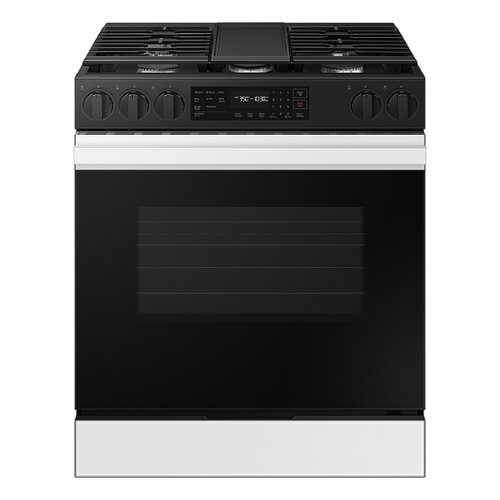 Rent to own Samsung - Bespoke 6.0 Cu. Ft. Slide-In Gas Range with Air Fry - White Glass