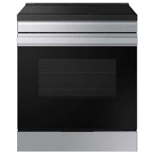 Rent to own Samsung - Bespoke 6.3 Cu. Ft. Slide-In Electric Induction Range with Anti-Scratch Glass Cooktop - Stainless Steel