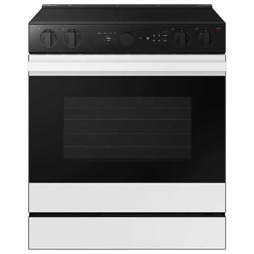 Rent to own Samsung - Bespoke 6.3 Cu. Ft. Slide-In Electric Range with Air Sous Vide - White Glass