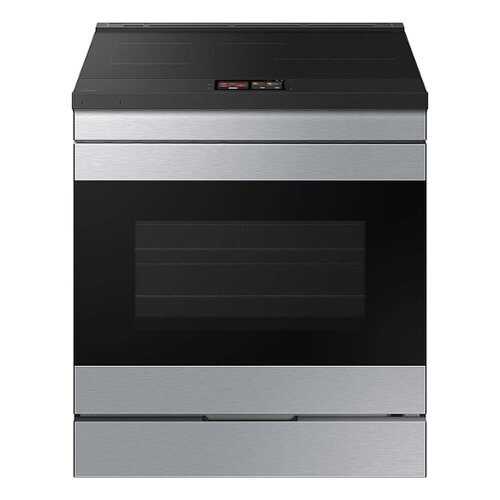 Rent to own Samsung - Bespoke Slide-In Induction Range 6.3 cu. ft. with AI Hub™ & Smart Oven Camera - Stainless Steel