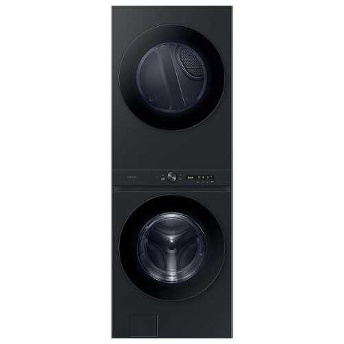Rent to own Samsung - 4.6 Cu. Ft. Washer with Flex Auto Dispense System and 7.6 Cu. Ft. Gas Dryer - Brushed Black