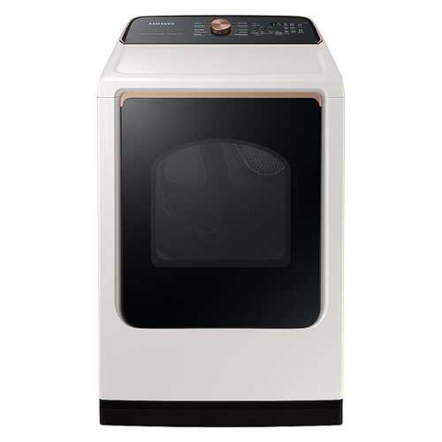 Rent to own Samsung - 7.4 Cu. Ft. Smart Gas Dryer with Steam and Sensor Dry - Ivory