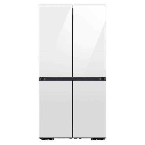 Rent to own Samsung - Bespoke 23 Cu. Ft. 4-Door Flex French Door Counter Depth Refrigerator with Beverage Center - White Glass
