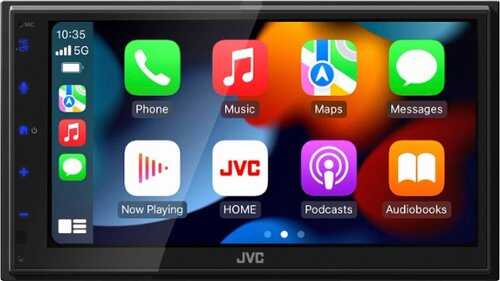 Rent to own JVC - 6.8" Android Auto and Apple CarPlay Bluetooth Digital Media (DM) Receiver with Rear Camera input - Black