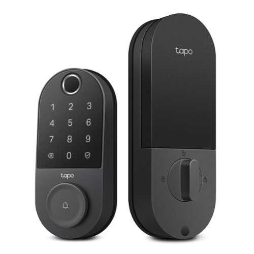 Rent to own TP-Link - Tapo DL110 Smart Wi-Fi Deadbolt Lock - Lock/Unlock using Keypad, App, or Fingerprint Recognition - Replaces Most Locks - Black