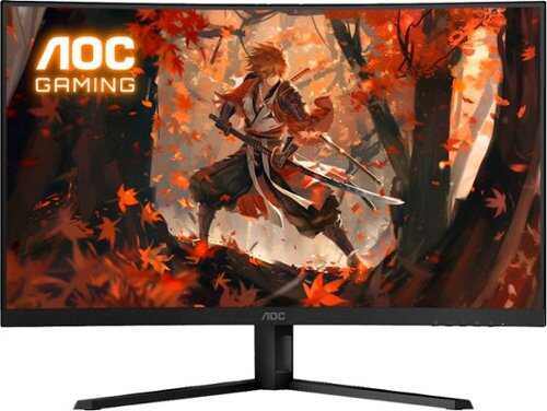 Rent to own AOC - CQ32G4VE 31.5" VA Curved Gaming Monitor, QHD (2560x1440), 180Hz, 1ms, Freesync, HDR10 - Black/Red