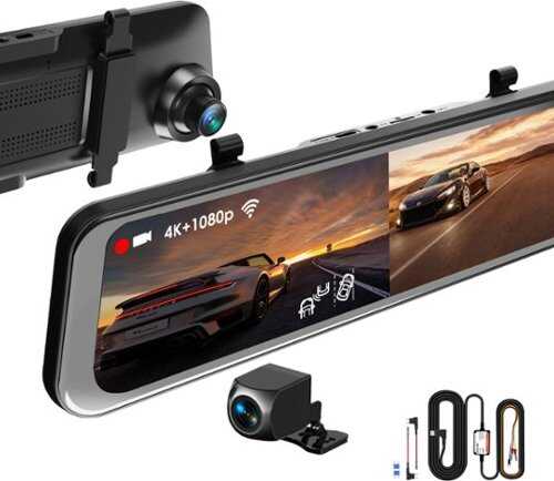 Rent to own Rexing - M2 Max Pro 4K WiFi GPS Mirror Dash Cam - Black